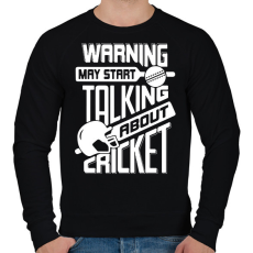 PRINTFASHION Talking about cricket - Férfi pulóver - Fekete