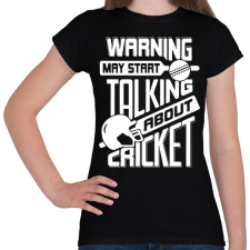 PRINTFASHION Talking about cricket - Női póló - Fekete női póló