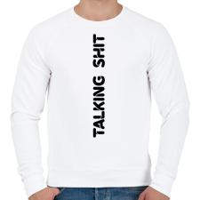 PRINTFASHION Talking shit - fekete - Férfi pulóver - Fehér férfi pulóver, kardigán