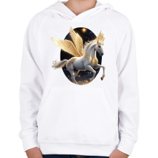 PRINTFASHION Táltos paripa - Gyerek kapucnis pulóver - Fehér gyerek pulóver, kardigán