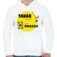 PRINTFASHION Tanár vagyok, nem Varázsló - Férfi kapucnis pulóver - Fehér női pulóver, kardigán