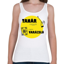 PRINTFASHION Tanár vagyok, nem Varázsló - Női atléta - Fehér női trikó