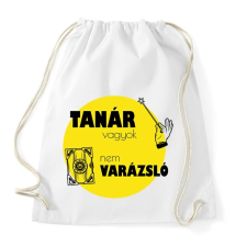 PRINTFASHION Tanár vagyok, nem Varázsló - Sportzsák, Tornazsák - Fehér tornazsák