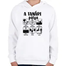 PRINTFASHION Tanári pálya mások szerint - Gyerek kapucnis pulóver - Fehér gyerek pulóver, kardigán
