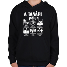 PRINTFASHION Tanári pálya mások szerint - Gyerek kapucnis pulóver - Fekete gyerek pulóver, kardigán