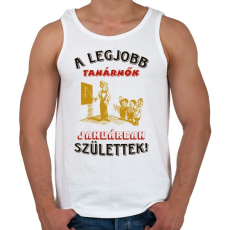 PRINTFASHION Tanárnő szülinapja január - Férfi atléta - Fehér