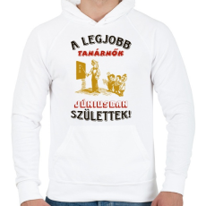PRINTFASHION Tanárnő szülinapja június - Férfi kapucnis pulóver - Fehér