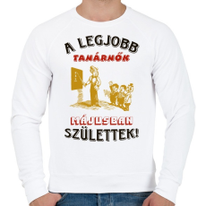 PRINTFASHION Tanárnő szülinapja május - Férfi pulóver - Fehér