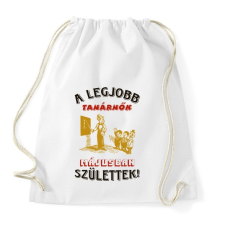 PRINTFASHION Tanárnő szülinapja május - Sportzsák, Tornazsák - Fehér tornazsák