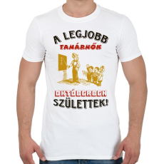 PRINTFASHION Tanárnő szülinapja színes - Férfi póló - Fehér