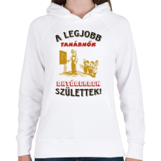 PRINTFASHION Tanárnő szülinapja színes - Női kapucnis pulóver - Fehér