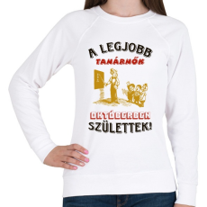 PRINTFASHION Tanárnő szülinapja színes - Női pulóver - Fehér