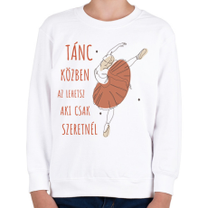 PRINTFASHION Tánc közben - Gyerek pulóver - Fehér
