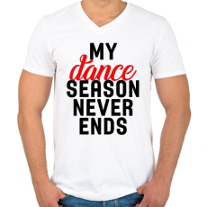 PRINTFASHION Tánc oktató - Férfi V-nyakú póló - Fehér