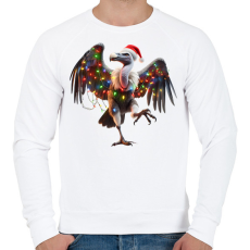 PRINTFASHION Táncoló karácsonyi party keselyű - Férfi pulóver - Fehér