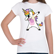PRINTFASHION Táncos unikornis - Női póló - Fehér női póló