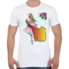 PRINTFASHION Táncosnő - Férfi póló - Fehér férfi póló