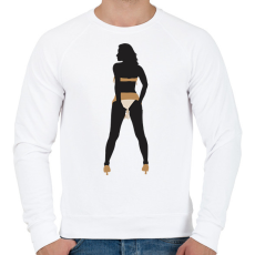 PRINTFASHION Táncosnő - Férfi pulóver - Fehér