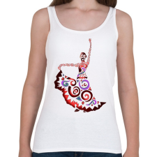 PRINTFASHION Táncosnő - Női atléta - Fehér női trikó