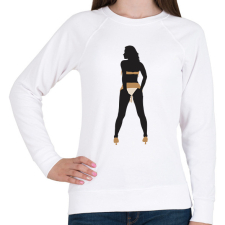 PRINTFASHION Táncosnő - Női pulóver - Fehér női pulóver, kardigán
