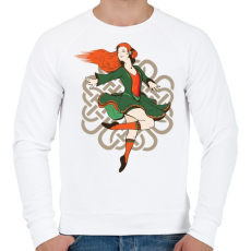 PRINTFASHION Táncosnő Retro Vintage - Férfi pulóver - Fehér