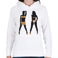 PRINTFASHION Táncosnők - Női kapucnis pulóver - Fehér