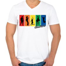 PRINTFASHION Táncosok - Férfi V-nyakú póló - Fehér női póló