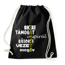 PRINTFASHION TANÍTÓ - Sportzsák, Tornazsák - Fekete tornazsák