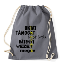 PRINTFASHION TANÍTÓ - Sportzsák, Tornazsák - Grafitszürke tornazsák