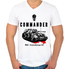 PRINTFASHION tank2 - Férfi V-nyakú póló - Fehér férfi póló
