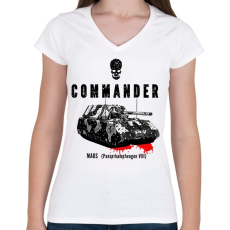 PRINTFASHION tank2 - Női V-nyakú póló - Fehér