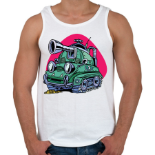 PRINTFASHION Tank - Férfi atléta - Fehér atléta, trikó