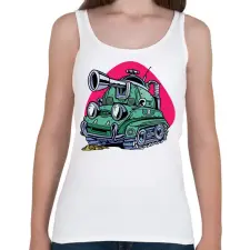 PRINTFASHION Tank - Női atléta - Fehér női trikó