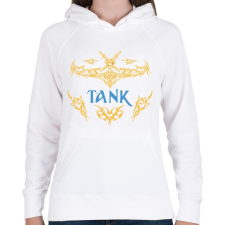 PRINTFASHION Tank - Női kapucnis pulóver - Fehér női pulóver, kardigán