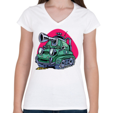 PRINTFASHION Tank - Női V-nyakú póló - Fehér