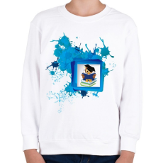 PRINTFASHION tanuló bagoly - Gyerek pulóver - Fehér