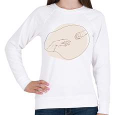 PRINTFASHION Tapancs érintés  - Női pulóver - Fehér