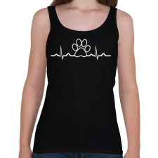PRINTFASHION Tappancs ekg - Női atléta - Fekete női trikó