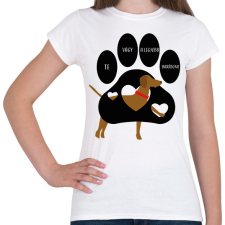 PRINTFASHION Tappancsos vizsla - Női póló - Fehér női póló