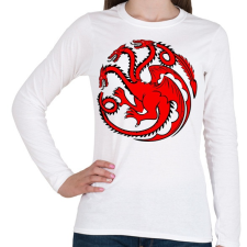 PRINTFASHION Targaryen címer - Női hosszú ujjú póló - Fehér női póló
