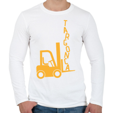 PRINTFASHION Targonca - Férfi hosszú ujjú póló - Fehér férfi póló