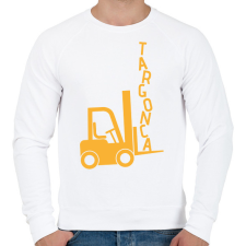 PRINTFASHION Targonca - Férfi pulóver - Fehér férfi pulóver, kardigán