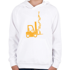 PRINTFASHION Targonca - Gyerek kapucnis pulóver - Fehér gyerek pulóver, kardigán