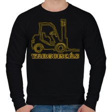 PRINTFASHION targoncás - Férfi pulóver - Fekete férfi pulóver, kardigán