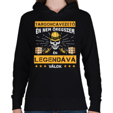 PRINTFASHION Targoncás legenda - Női kapucnis pulóver - Fekete női pulóver, kardigán