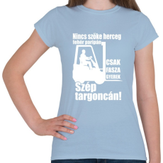 PRINTFASHION Targoncás - Női póló - Világoskék