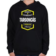 PRINTFASHION Targoncás prémium minőség - Gyerek kapucnis pulóver - Fekete