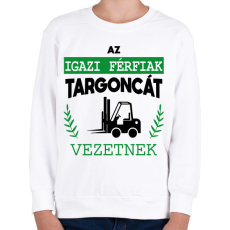 PRINTFASHION Targoncát vezetnek - Gyerek pulóver - Fehér