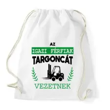 PRINTFASHION Targoncát vezetnek - Sportzsák, Tornazsák - Fehér tornazsák