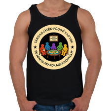 PRINTFASHION Társasjáték-függő - Férfi atléta - Fekete női trikó